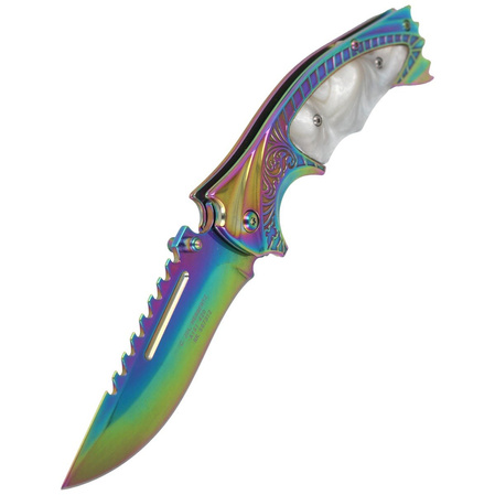 Herbertz CJH Knife Rainbow Titanium/Pearl, Rainbow Titanium 3Cr13MoV (ART000136)