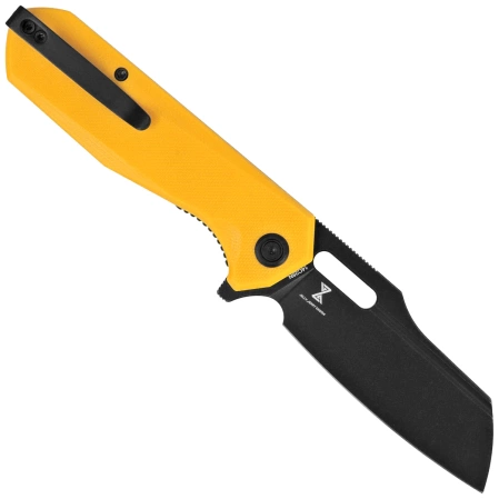 Kubey Atlas Knife Yellow G10, Blackwashed 14C28N by Jelly Jerry (KU328E)
