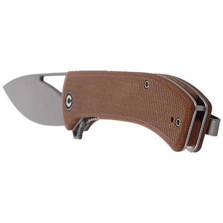 Nóż składany CIVIVI Riffle Brown Micarta, Stonewashed (C2024A)