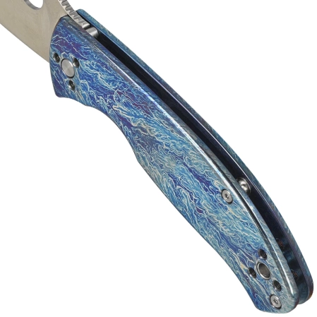 Nóż składany Spyderco Tenacious R.I.L. Disarray Titanium, Satin D2 by Eric Glesser (C122TIBLD2P)