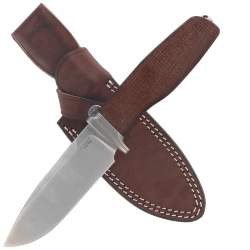 Nóż LionSteel Acha Natural Burlap Micarta, Satin M390 by Molletta (AH BLN)