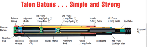 ASP Talon Infinity Baton 60cm Foam, Disc Loc Button (22611)