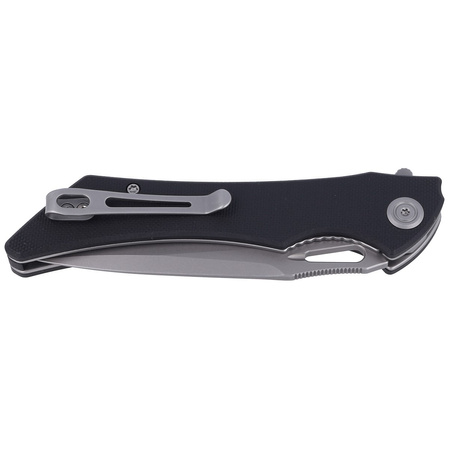 Kubey Raven Knife Black G10, Beadblasted AUS-10 by Jelly Jerry (KB245D)