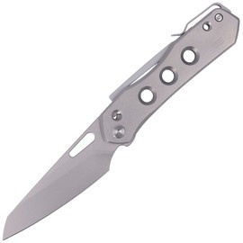 WE Knife Vision R Gray Titanium, Silver Bead Blasted CPM 20CV by Snecx Tan (WE21031-1)