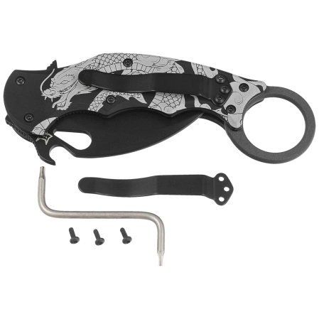 Fox The Spirit Karambit Knife Black Aluminum, Black N690Co (FX-599 ALB-1)