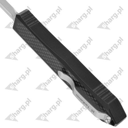 Nóż automatyczny OTF TacKnives Takcom Barracuda Carbon Fiber / Aluminium, Double Edge Satin D2