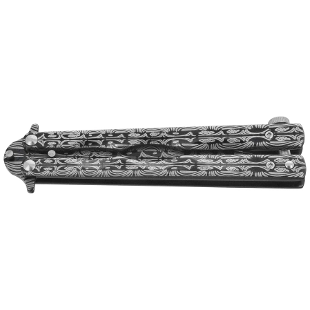 Nóż składany motylek Martinez Albainox Rainblack Balisong Printed Steel, Printed 3Cr13Mov (02281)