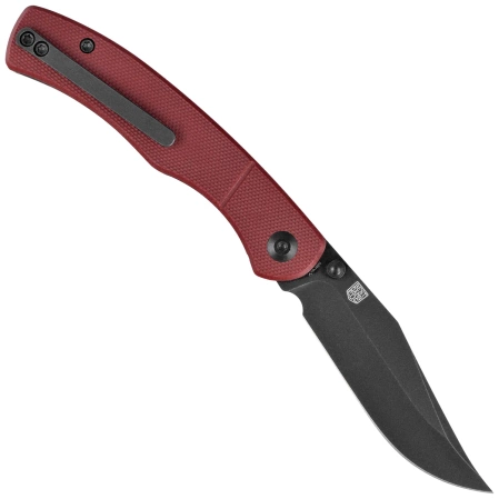 Civivi Clingman Knife Burgundy G10, Black Stonewashed Nitro-V by Taylor Martin Best Damn EDC (C23065-2)