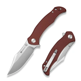 Sencut Tauron Knife Burgundy G10, Satin D2 (S25060-2)