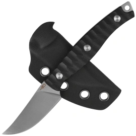 Bestech Heidiblacksmith #3 Upswept Knife Black G10, Satin 14C28N by Heidi (BFK08A)