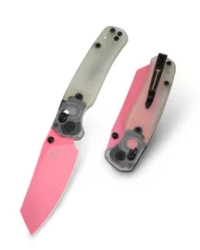 Bestechman Cicada's Wing Jade Ultem Knife, Pink 10Cr15MoV (BMK06H)