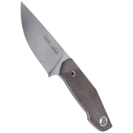 Viper Koi Green Canvas Micarta Knife, Stonewashed N690 by Jesper Voxnæs (VT4009CV)