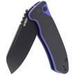 Nóż składany Kubey Creon Black/Blue G10, Blackwashed AUS-10 (KU336D)