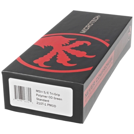 Microtech MSI S/E OD Green Tri-Grip Polymer, Black/Bead Blasted M390MK by Tony Marfione (210T-1PMOD)