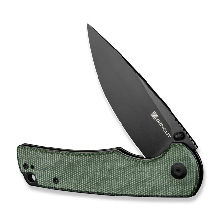 Nóż składany Sencut Praktisk Green Canvas Micarta, Black 9Cr18MoV (S24019-3)