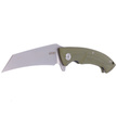 Kubey Anteater Knife OD Green G10, Sandblasted D2 (KU212B)