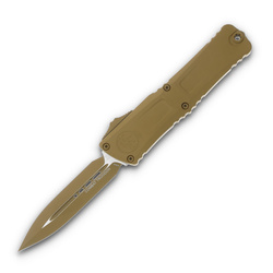 Nóż automatyczny OTF Microtech Combat Troodon D/E Gen III RAL-8000 Cerakote Aluminium, RAL-8000 Cerakote M390MK by Tony Marfione (1142-1CRA)