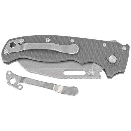 Nóż składany Demko AD20.5 SF Grey Grivory, Stonewashed AUS10A by Andrew Demko (AD20.5-10A-GREY GRIVORY-SF)