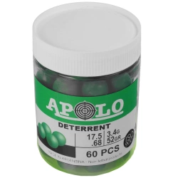 Apolo Deterrent Poly Heavy .68 cal polymer rounds, 3.40 g, 60 pcs