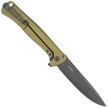 LionSteel Skinny Knife Green Aluminum/Green Canvas Micarta, Old Black MagnaCut by Molletta (SK01A GB)