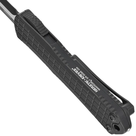 Nóż automatyczny OTF Heretic Manticore S D/E Black Frag Aluminium, Black/Satin MagnaCut by Tony Marfione Jr.