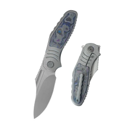 Kubey KB Knives Stroller Gray Titanium/Damtanium CamoCarbon, Darkwashed CPM 20CV by Utilizator (KB384B)