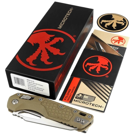 Nóż składany Microtech MSI S/E Ram-Lok Lawnman OD Green Frag G10, Stonewashed M390MK by Tony Marfione (210-10FRGTODLM)