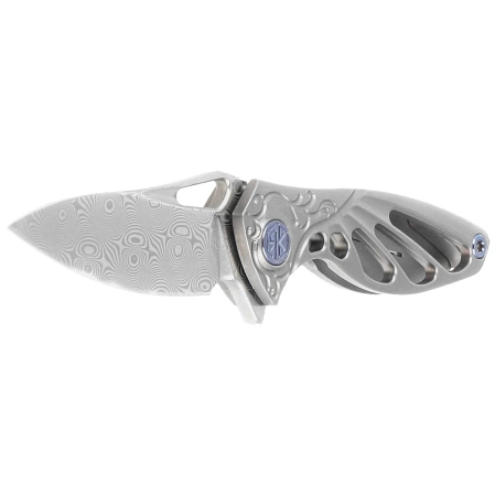 Nóż na szyję RikeKnife Mini Hummingbird Titanium, Rose Damascus by Richard Wu (RK-MINI-P)