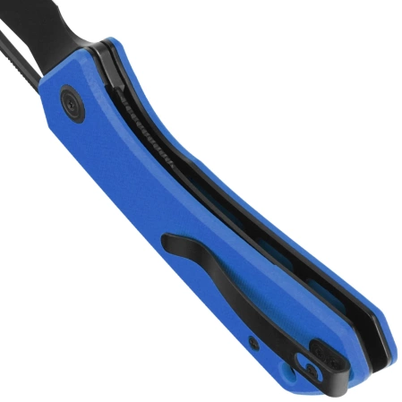 Nóż składany Kubey Thalia Blue G10, Blackwashed 14C28N (KU331P)