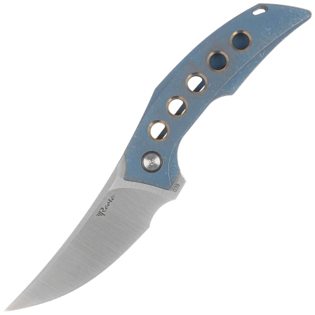 Reate Velocity Blue/Bronze Titanium Knife, Belt Satin Elmax by Tashi Bharucha