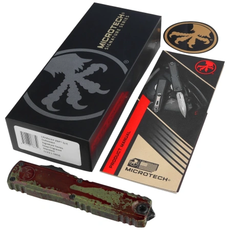 Nóż automatyczny OTF Microtech Ultratech Gen III ZBP D/E Signature Outbreak Aluminium, Outbreak M390MK by Tony Marfione (1122-1 OBDS)