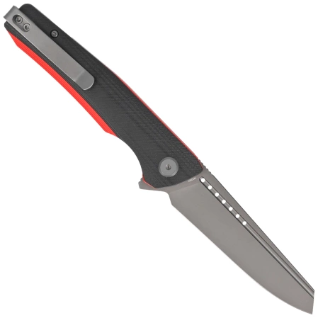 Nóż składany Bestech Slyther Black/Red G10, Grey Titanized 14C28N (BG51C)