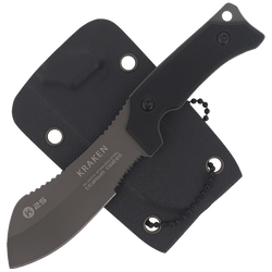 K25 Kraken Neck Knife Black G10, Titanium 7Cr17Mov