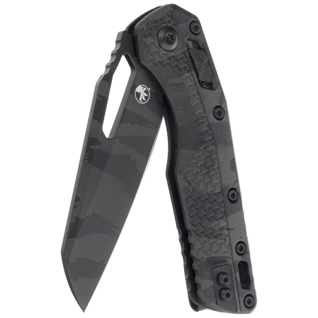 Microtech MSI S/E Ram-Lok Midnight Tiger Camo Tri-Grip Polymer, Midnight Tiger Camo M390MK by Tony Marfione (210T-1PMMTC-X8Z4)