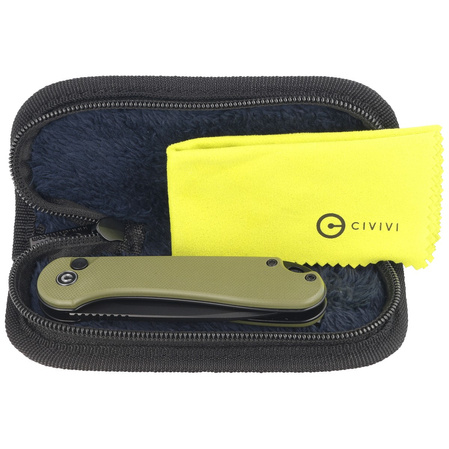 Civivi Button Lock Elementum II Knife OD Green G10, Black Stonewashed Nitro-V (C18062P-3)