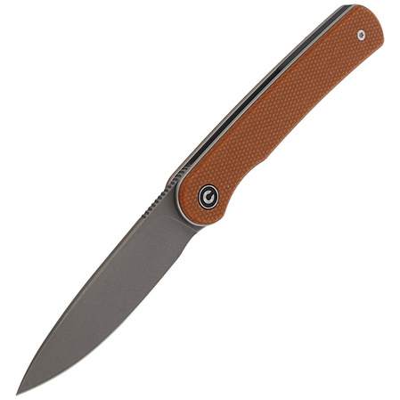 CIVIVI Knife Stylum Brown Micarta, Gray Stonewashed by Ferrum Forge Knife Works (C20010B-A)