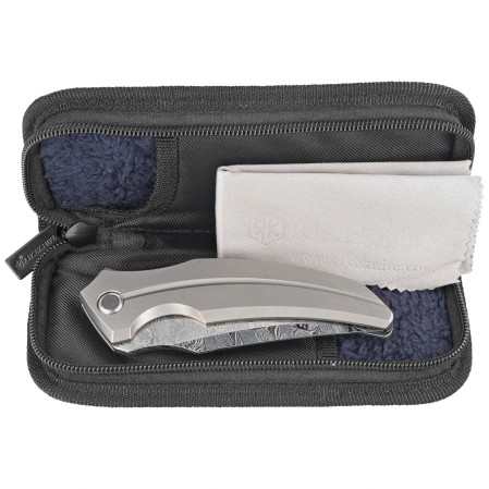 Nóż składany RikeKnife S05 Grey Titanium, Mosaic Damascus (RK-S05)