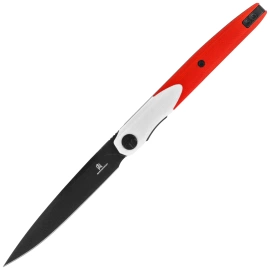Nóż składany Bestechman Lanza White/Red G10, Black Stonewashed 14C28N by Kombou (BMK14G)