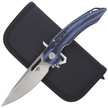 Bestech Knife Ornetta Carbon Fiber / Blue G10, Stonewash / Satin N690 by Kombou (BL02A)
