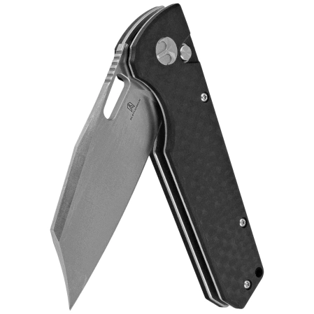 Bestechman Guardian Knife Black G10 w/ Carbon Fiber Pattern, Satin D2 (BMK11B)