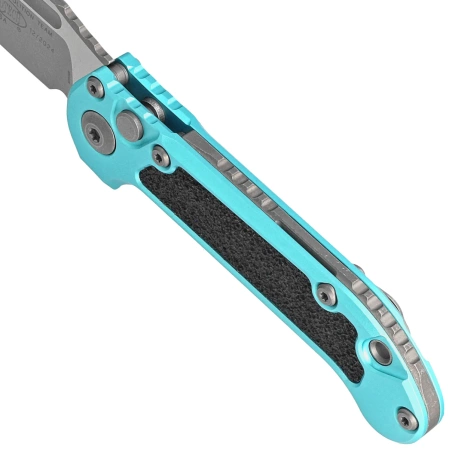 Microtech LUDT Gen III S/E Automatic Knife Turquoise Aluminum, Apocalyptic M390MK by Tony Marfione (1135-10APTQ)