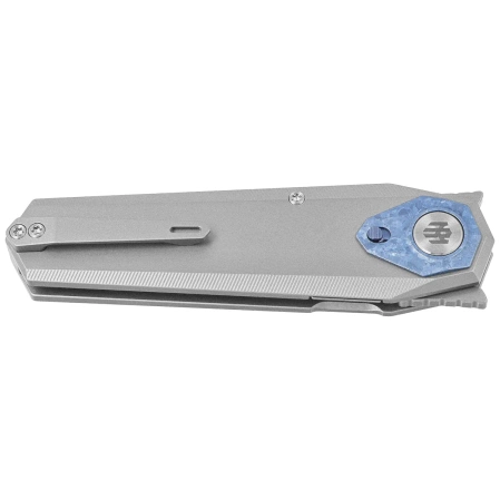 Remette RT-Infinite Power Knife Gray Titanium, Hand Grinding Pearlescent M390 (RTIP-T)