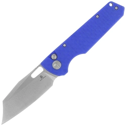 Nóż składany Bestechman Guardian Blue G10 w/ Carbon Fiber Pattern, Satin D2 (BMK11D)