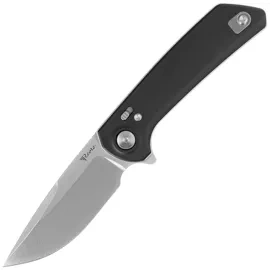 Nóż składany Reate PL-XF-A-1 Black Aluminium, Satin/Stonewashed Nitro-V