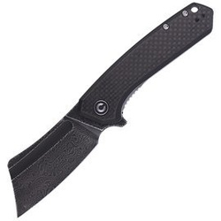 Nóż składany CIVIVI Mini Bullmastiff Twill Carbon Fiber / Black G10, Black Damascus (C2004DS-1)