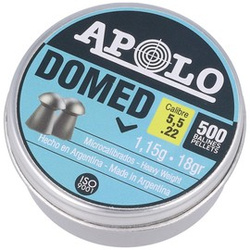 Apolo Domed AirGun Pellets .22/5.5 mm, 500 pcs 1.15g/18.0gr (19915)