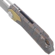 Remette RT-Peregrine Falcon Knife Gray/Brown/Thunder Lightning Titanium, Hand Fine Grinding Pearlescent M390 (RTT1-CX)