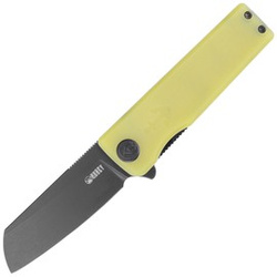 Kubey Knife Sailor Translucent Yellow G10, Blackwashed AUS-10 by Sekira Sochi (KU317B)