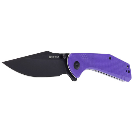 Sencut Knife Actium Purple G10, Black Stonewashed D2 (SA02D)