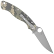 Spyderco Military 2 Camo G10, Satin Plain CPM S30V by Sal, Eric Glesser (C36GPCMO2)